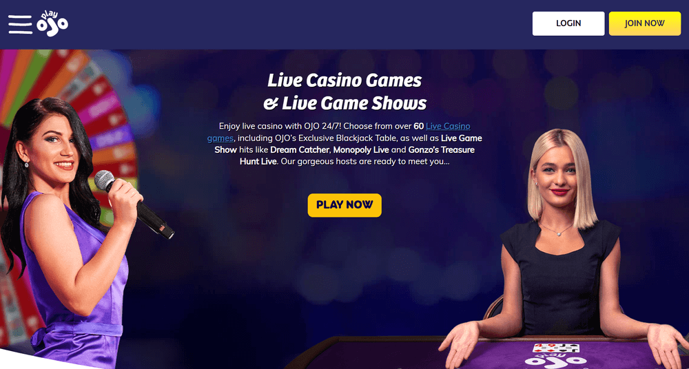 PlayOJO Casino Live Casino