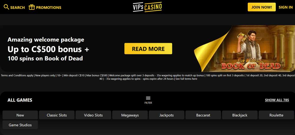 VIPs Casino review