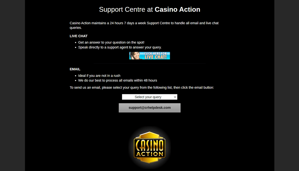 Casino Action Customer Service
