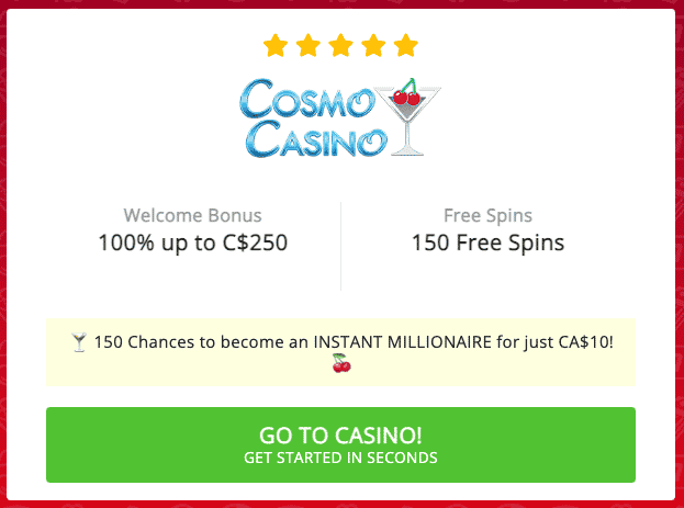 Cosmo Casino Login Step 1