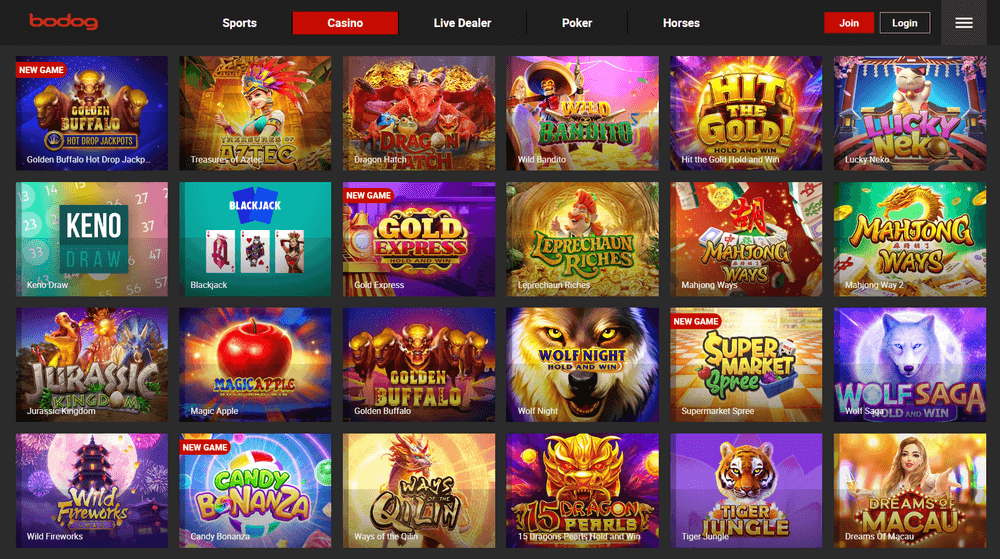 Bodog Casino Games