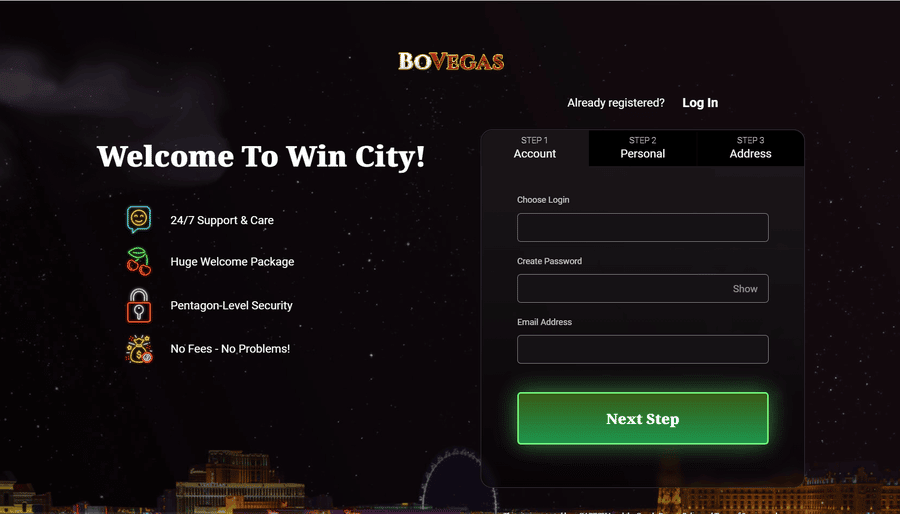 BoVegas Casino Registration