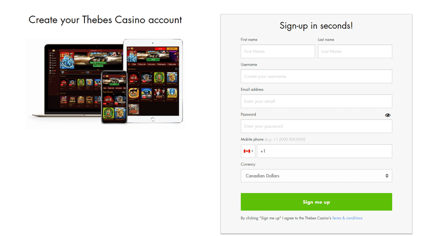 Thebes Casino Registration