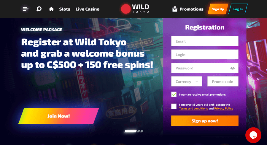 Wild Tokyo Casino Registration