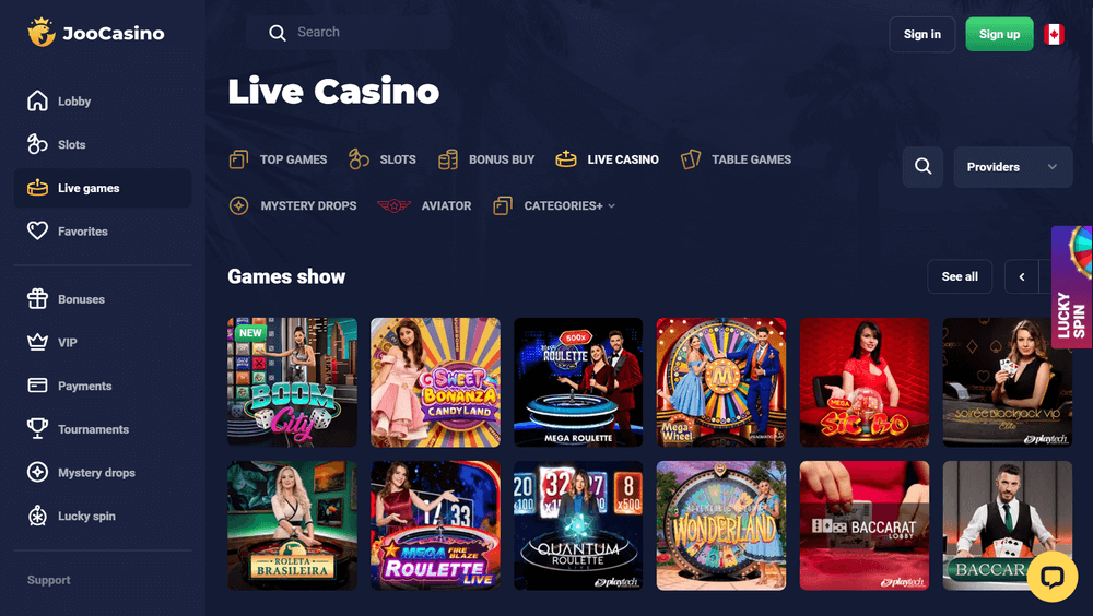 Joo Casino Live Casino