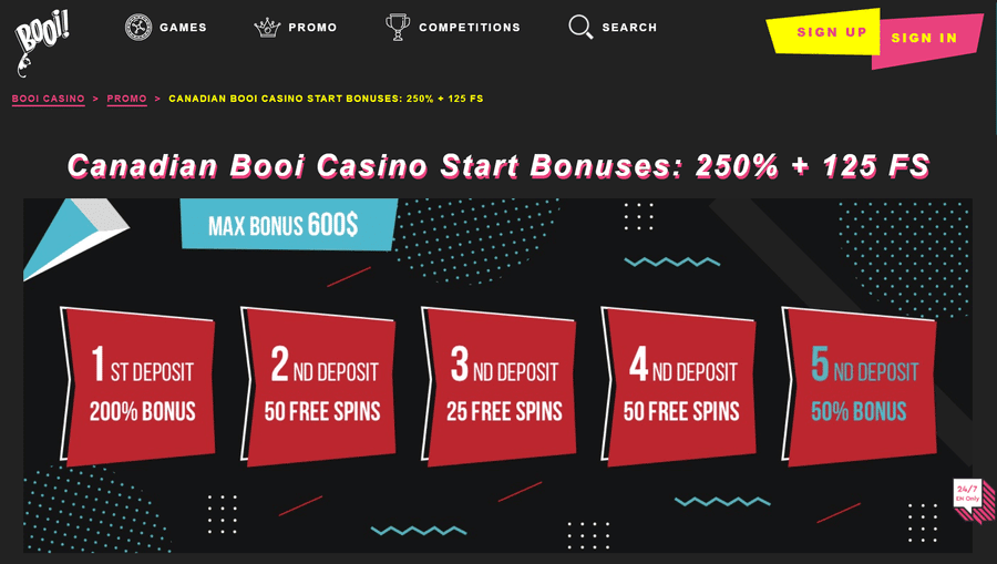 Booi Casino Welcome Bonus