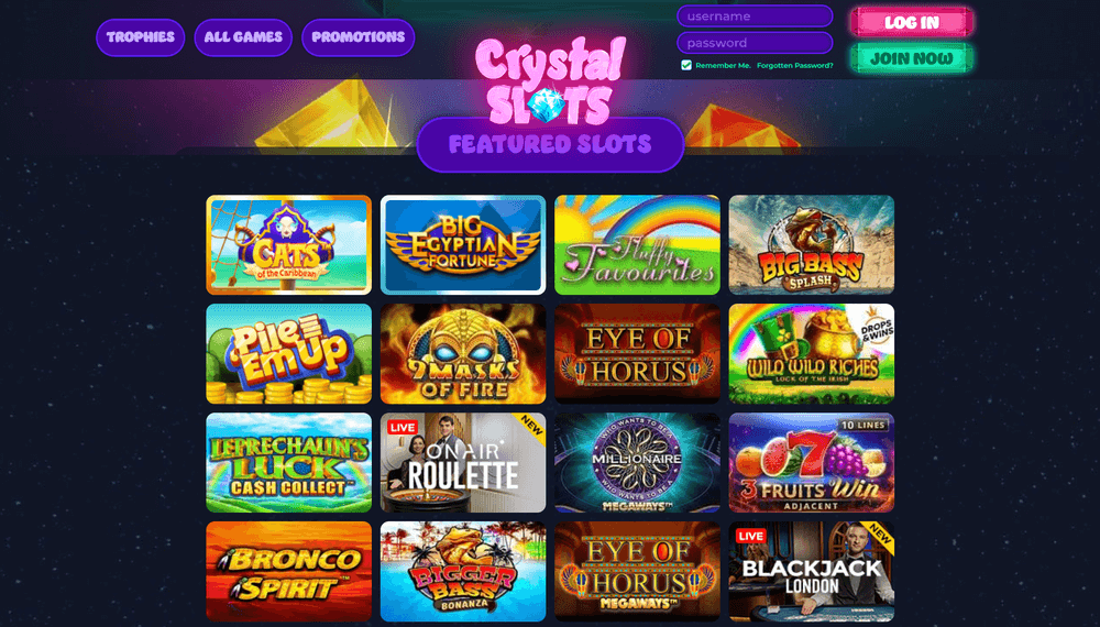 Crystal Slots Casino Live Casino