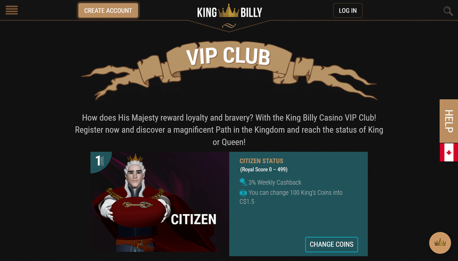 King Billy VIP Casino