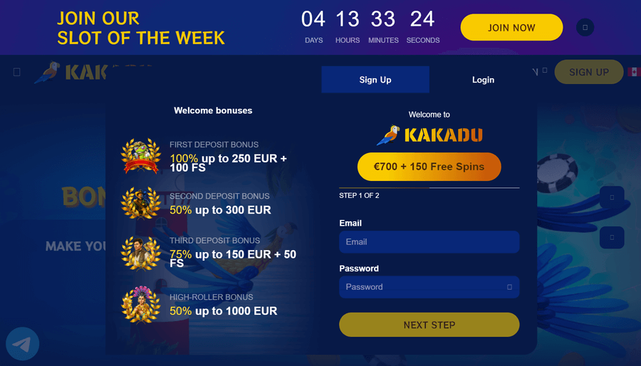 Kakadu Casino Registration