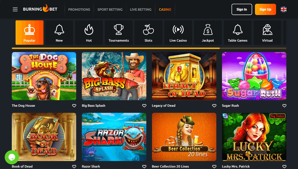 BurningBet Casino Games
