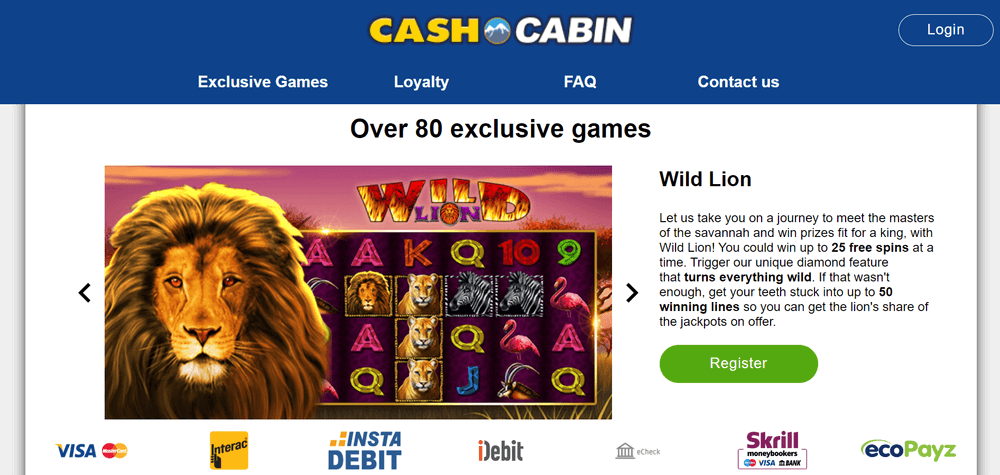 Cash Cabin Casino Games