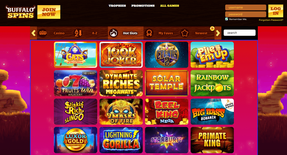 Buffalo Spins Casino Slots
