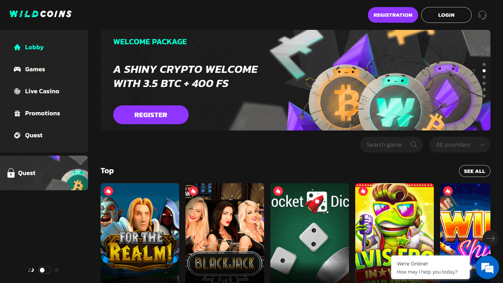 WildCoins Casino review