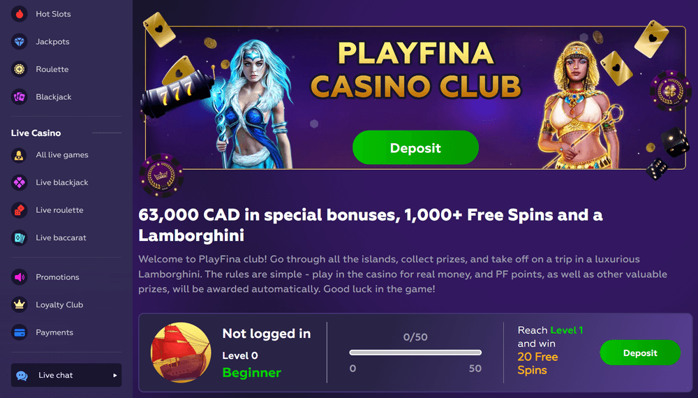 Playfina Casino VIP Casino