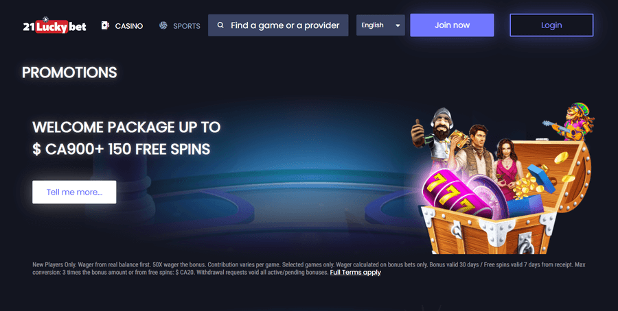 21luckybet Casino Promotions