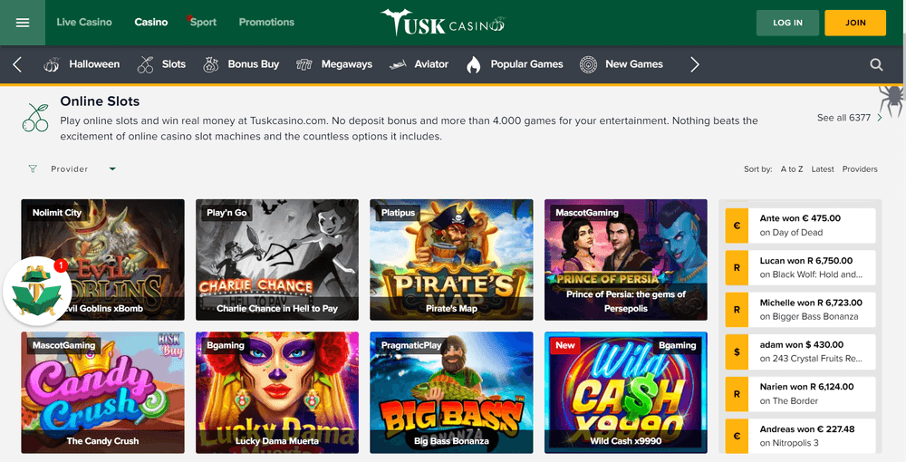 Tusk Casino Slots