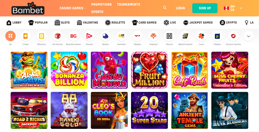 Bambet Casino Games