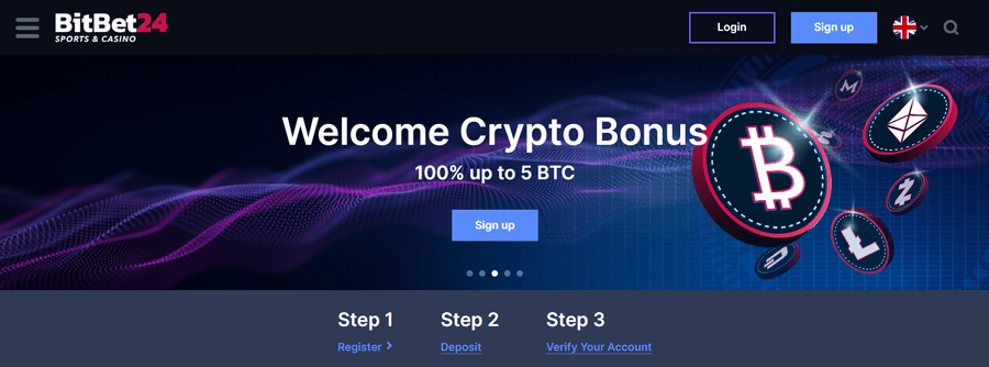 BitBet24 Welcome Crypto Bonus