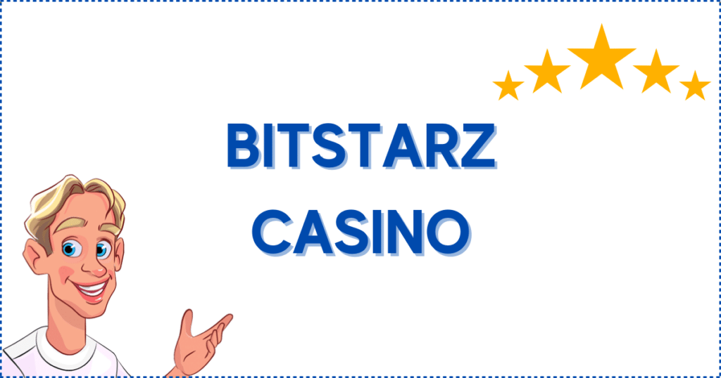 Image for the section Our Verdict on Bitstarz Casino. It shows the Casinoclaw mascot and a picture of five golden stars.