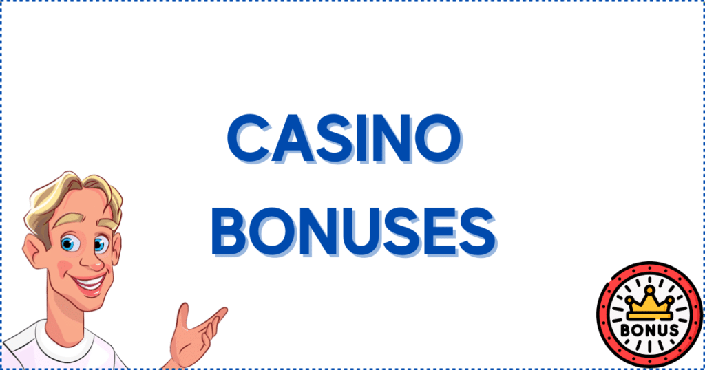 Image for the section Casino No Registration Bonuses. It shows the Casinoclaw mascot and a picture of a casino chip.