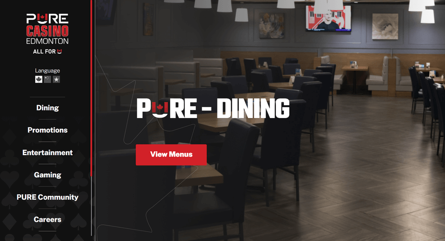 Pure Casino Edmonton Dining Options
