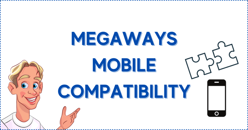 Image for the section Mobile Compatibility and Accessibility. It shows the Casinoclaw mascot, a smartphone, and two puzzle pieces.