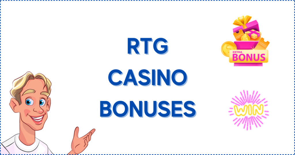 Red Tiger Gaming Casino Bonuses. The image shows the Casinoclaw mascot, a win banner, and a gift package filled with various presents.
