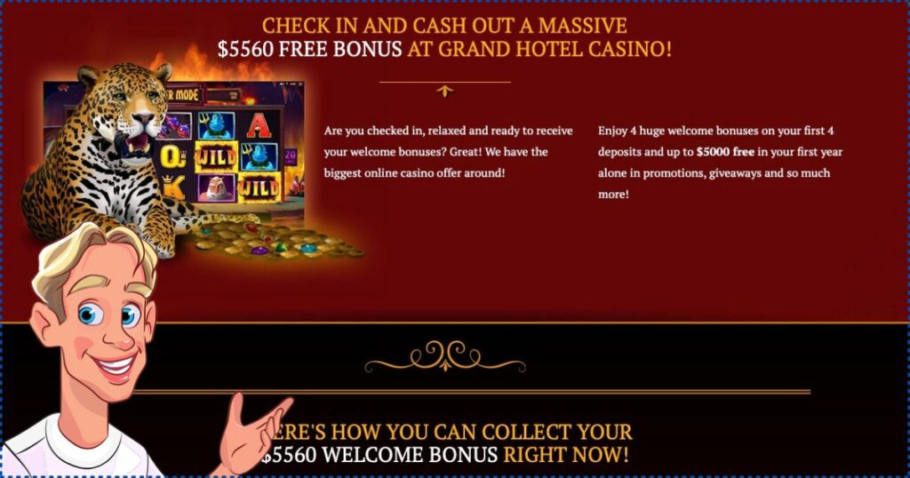 Bonuses and Freespins at Grand Hotel Casino