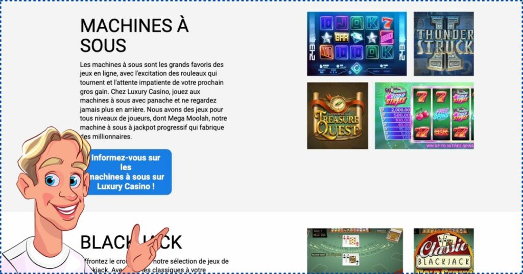 Jeux de machines à sous en ligne au Luxury Casino en ligne