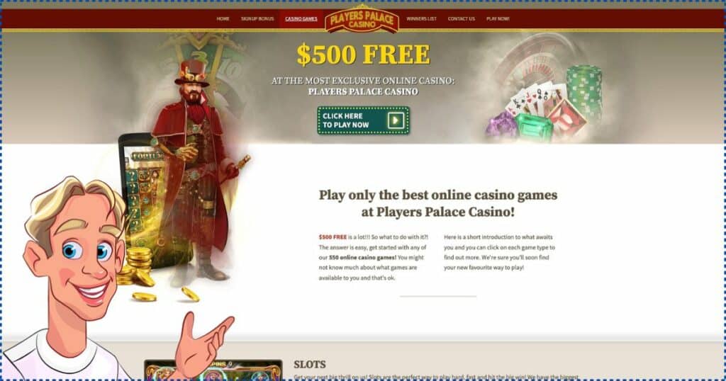 Players Palace Canada: Jeux de casino en ligne